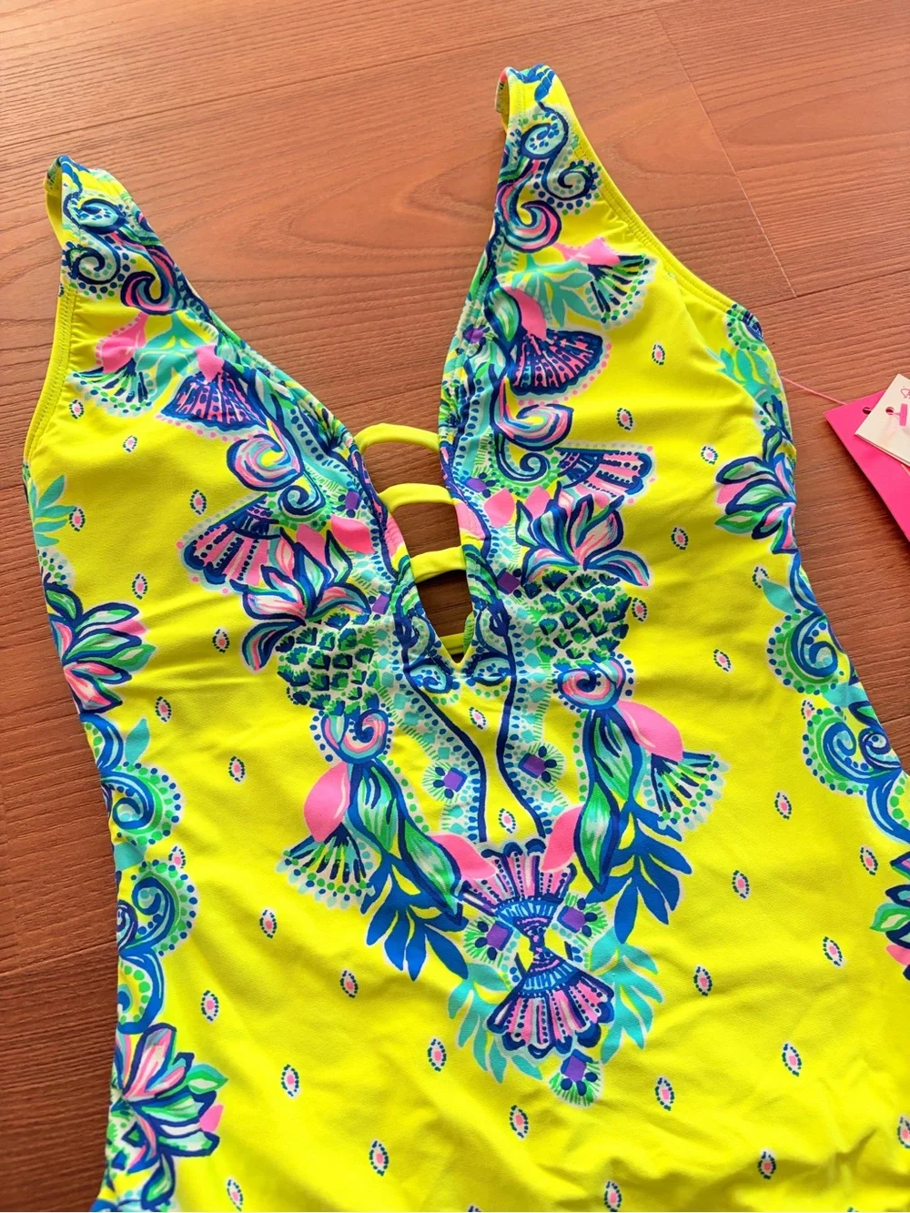 Lilly Pulitzer Jaspen One-Piece Swimsuit Pineapple Riviera NWT
